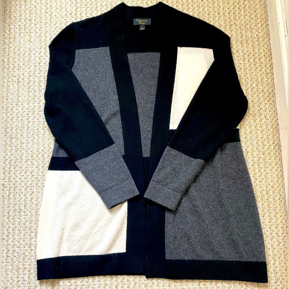 CHARTER CLUB | 100% Cashmere Women’s Long Cardigan Large - Picture 4 of 12